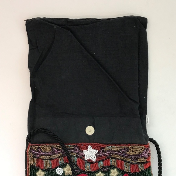 Beaded Crossbody Bag Mini Bag Beaded Stars Christmas Santa Embellished Bag - Picture 10 of 16